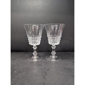 W.M. Dalton Lead Crystal Wine Glasses Set, 24% French Lead, Hand Blown Glassware